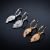 Meiyu Europe and America Creative Fashion Micro Inlaid Zircon Copper Earrings Daily Fresh Friendship Earrings Best Friend