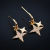 Meiyu Ornament Japanese and Korean Double Circles Star Earrings Women's Simple and Small Earrings Graceful Personality Fashion Trendy Earrings