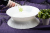 Opal Glassware White Jade Porcelain Tempered Glass Salad Fruit Plate Fish Dish Tableware