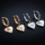 Meiyu Amazon New Ornament Factory Wholesale Trend Ear Clip Copper-Plated Gold Micro Inlaid Colorful Crystals Heart Earrings Earrings