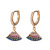 Meiyu Ornament European and American Fashion Fashion Ornament Scallop Earrings Personalized Earrings Micro Inlaid Zircon Copper Earrings for Women