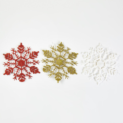 Christmas Tree Decoration Glitter Snowflake Gold Powder Candy Decoration 6 Pieces a Pack of Snowflake Hanging Accessories Boots Accessories