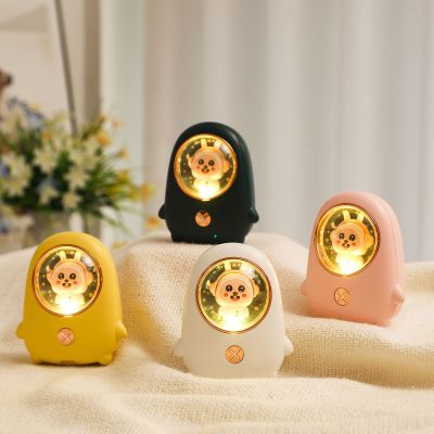 Cartoon Charging Hand Warmer Spaceman Series Rabbit Space Capsule Winter Warm Winter New with Night Light Student Outdoor