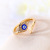 Meiyu Ornament European and American Style Simple and Stylish Personality Creative Ring Women's White Zirconium Eye Painting Oil Women's Ring