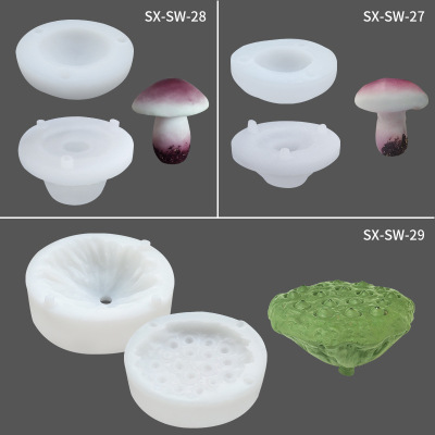 Simulation Food Mushroom Mousse Cake Silicone Mold Epoxy Ice Cream Mold DIY Creative Baking Utensils
