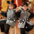 Boys and Girls Pajamas Winter Three-Layer Quilted Middle Robe Two-Piece Thickened Plush Children's Loungewear Outer Wear