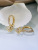 European and American Style Fashion Earrings Creative Gold Refined Rhinestone Women's Earrings Fresh Cute Metal Ear Studs Earrings