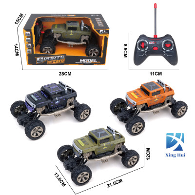 Factory Direct Sales Remote Control off-Road Vehicle Jeep Racing Car Four-Way Remote Control Car Charging Graffiti Steering Wheel Cross-Border