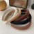 Korean Popular Milk Coffee Color Wide-Brimmed Sponge Hairband High Skull Top Hair Band Face Washing Outdoor All-Matching Headband Hair Accessories