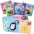 Foreign Trade Three-Dimensional Babies' Cloth Book Early Education Toys 4 Sides 8 Pages English Palm Book Animal Clothing Cognition Baby Cloth Book