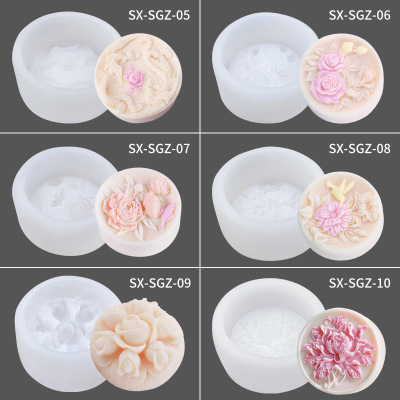 Rose Liquid Silicone Mold Handmade Soap Soap Household DIY Baking Dessert Snow Skin Mooncake Abrasive Tool