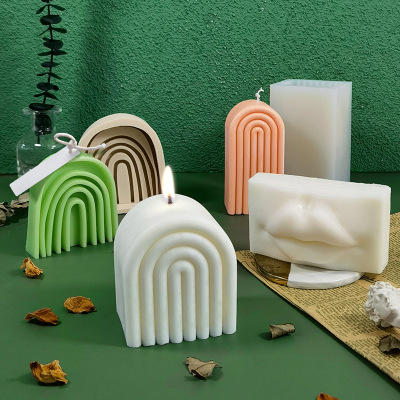 Arch Aromatherapy Candle Silicone Mold DIY Creative Handmade Soap Plaster Decoration Fragrant Stone Abrasive Tool