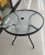 80cm Folding Glass Table and Chair Tempered Folding Glass Small Square Table Simple Outdoor Coffee Creamer Tea Table