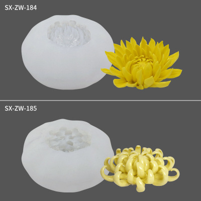 Flower Crystal Epoxy Mold Chrysanthemum Aromatherapy Candle Silicone Mold Cake Decoration Silicone Mold Cakemold