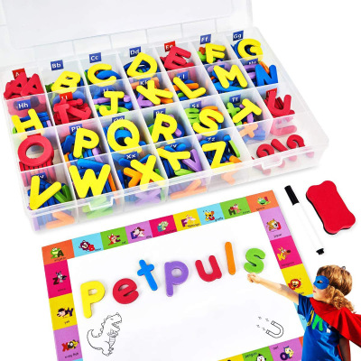 Children's Early Childhood Educational Toys Eva Uppercase and Lowercase Letters Magnetic English Magnetic Paste Toys