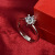 Silver Jewelry Factory Direct Wholesale S925 Silver Ring Female Six Claw Rhinestone Zircon 1 Karat Diamond Ring Proposal Single Ring