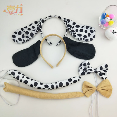 Wholesale Kindergarten Small Animal Headdress Pug Headband Children Stage Performance Game Props Spot Dog Headband