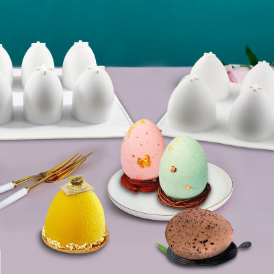 Easter Egg Silicone Mold Cake Decoration DIY Colorful Egg Aromatherapy Candle Epoxy Plaster Abrasive Tool