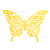 Hollow Butterfly Decoration Double-Sided Laser Engraving Korean Creative Three-Dimensional Laser Large, Medium and Small 1 Pack 12 Pieces