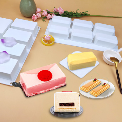 Rectangular Mousse Cake Silicone Mold Rectangular Sandwich Love Letter French Dessert Baking Utensils