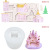 Castle Christmas House Silicone Mold Retro Door and Window Mold Chocolate Cake Decoration Silicone Baking Mold