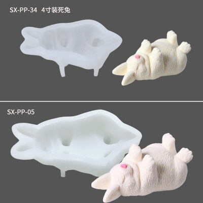 Rabbit Plaster Silicone Mold DIY Chocolate Mousse Cake Ice Cream Handmade Soap Baking Utensils