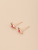 Sweet Rose Gold Stud Earrings Women's Creative Triangle Inlaid Red Crystal Earrings Earrings Emerald Vintage Earrings