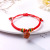 Hand-Woven Colorful Braided Rope Zodiac Year Natural Peach Pit Red Rope Children Baby Bracelet Factory Direct Sales