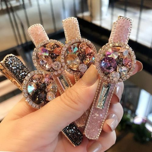 headdress ancient costume fantasy laser transparent ice cube hairpin ab diamond word clip hair accessories korean trinket bb clip