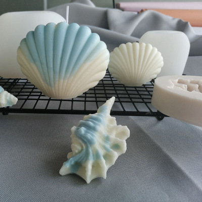 Shell Aromatherapy Candle Silicone Mold Conch Creative Three-Dimensional Decoration Decoration Handmade Soap Baking Tool
