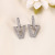 Japanese and Korean Ins Style Personalized Fashion Earrings South Korea Dongdaemun Creative Design Sense V-Shaped Ear Studs Hot Selling Temperament Earrings