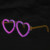 Atmosphere Fluorescent Heart-Shaped Glasses Love Glasses Peach Heart Luminous Glasses Holiday Activities Novelty Toys