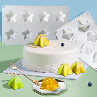 Emulational Fruit Mousse Cake Silicone Mold DIY Three-Dimensional Carambola Chocolate Decorative Jelly Grinding Tool