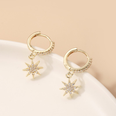 Cross-Border Fashion XINGX Earrings European and American Trendy Earrings Women's Diamond Personalized Earrings Gold Small XINGX Earrings Eardrops