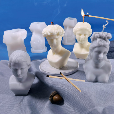 Large Portrait Silicone Mold DIY Aromatherapy Candle Handmade Soap Gypsum Mold Creative Decoration Mold