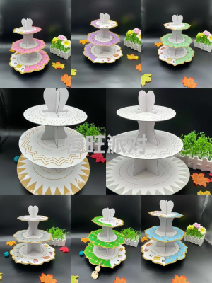 Paper Three-Layer Cake Stand