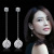 Wish Temperament Korean Style Simple Long Earrings Female Personality All-Match Rhinestone Ball Earrings Wholesale Direct Supply