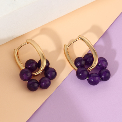 Creative New Fashion Small Fresh Earrings Simple Cute Personalized Earrings Japanese and Korean Lovely Fancy Geometric Eardrop Earring