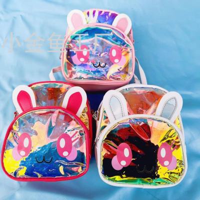 Cross-Border Exclusive New Sequined Rabbit Backpack Girl Student Schoolbag Trendy Street Colorful All-Match Children Backpack