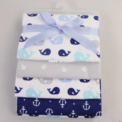 Flannel Children's Blanket Cotton Flannel Blanket Flannel Printed Baby Flannel Blanket 4 Pack