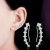 2021 New Silver Stud Rhinestone-Encrusted Stud Earrings Elegant Temperament Earring Pendant for Ladies Ornament Metal Silver Earrings Earrings in Stock