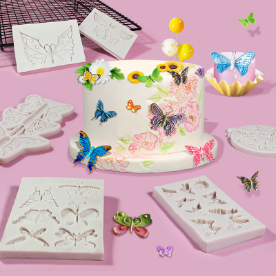 Butterfly Fondant Decoration Mold Cake Chocolate Decoration Mold DIY Baking Utensils Factory Direct Sales