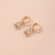 Cross-Border Fashion Bear Earrings European and American Trendy Earrings Women's Diamond Personalized Earrings Golden Bear Earrings Eardrops
