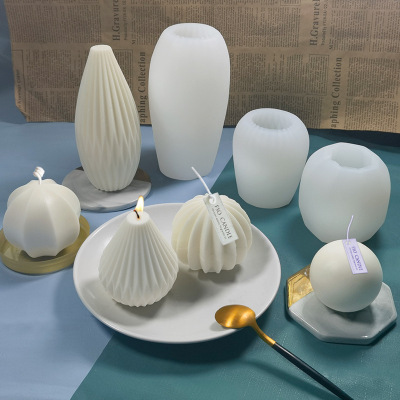 Diamond Ball Silicone Mold DIY Aromatherapy Candle Handmade Soap Gypsum Mold Creative Ice Hockey Ice Mold