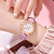 Fashion Simple Belt Student Watch Women's Rose Gold Luminous Diamond-Embedded Watch New Quartz Watch Wholesale
