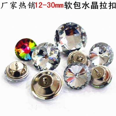 Wholesale All Kinds of Sofa Crystal Buckle Furniture Crystal Pull Buckle Background Wall Button Color Soft Bag Crystal Rhinestone Buckle