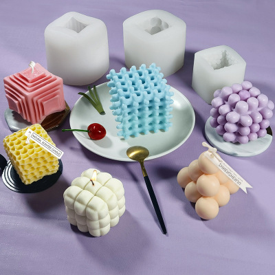 Geometric Magic Ball Silicone Mold Korean Ins Style Aromatherapy Candle Plaster Handmade Soap Mold Cross-Border Hot Selling