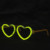 Atmosphere Fluorescent Heart-Shaped Glasses Love Glasses Peach Heart Luminous Glasses Holiday Activities Novelty Toys