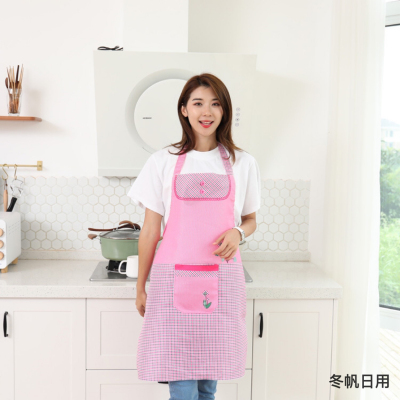 Household Neck-Hanging Apron Customizable Logo Advertising Bib Adult Waist Skirt Female Kitchen Apron