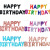 16-Inch Imitation Beautiful Happy Birthday Aluminum Foil Balloon Set Happy Birthday Hanging Aluminum Film Letter Package